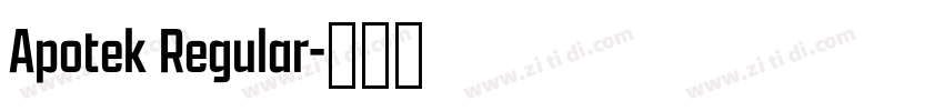 Apotek Regular字体转换